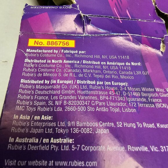 New Child Teenage Mutant Ninja Turtle Costume Boy Girl L 12-14 Rubies DONATELLO - Picture 11 of 15